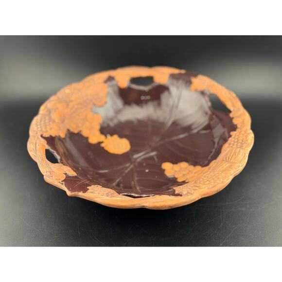 Claire Burke Hand Painted 8.5" Pottery Footed Bowl - Picture 4 of 7